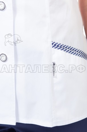Костюм мед.женский бел/т.син. №18.2 48/170