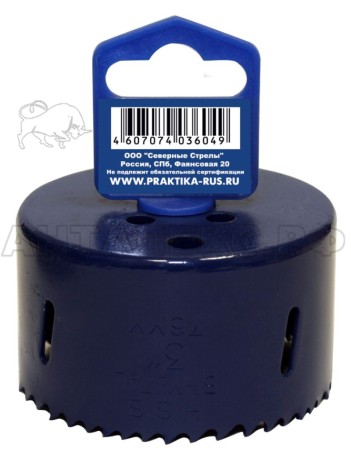 Коронка биметал. ПРАКТИКА 76мм (3") клипса