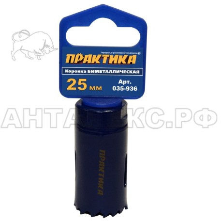 Коронка биметал. ПРАКТИКА 25мм (1") клипса