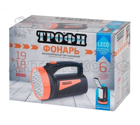 Фонарь Трофи TSP19, 19+18LED, ACCU