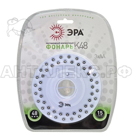 Фонарь ЭРА Ф/К K48, кемп, 48xLED, 3xАА. караб