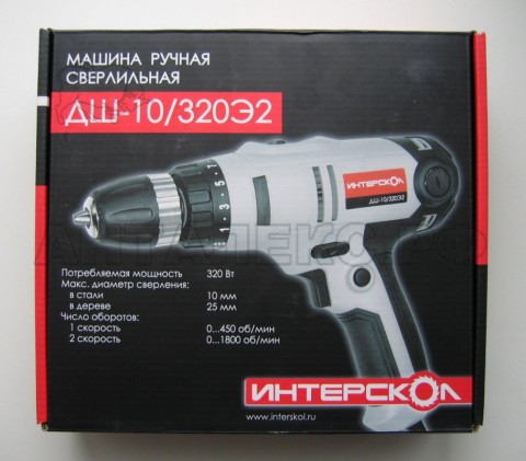 Дрель-шуруповерт сетевая Интерскол ДШ-10/320Э2