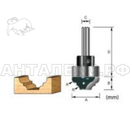 Фреза Makita пазовая фасонная 35мм.