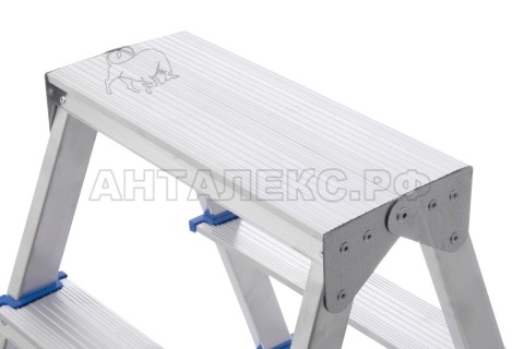Стремянка А202 алюминиевая двусторонняя, 2 ступени