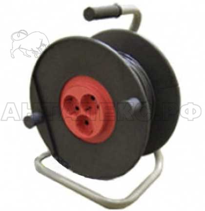 Удлинитель 4-18-1473-6  60м. 3 розетки, пласт. катушка