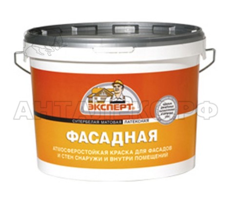 Краска водоэмульсионная ПРОФИ фасадная, белая 7кг