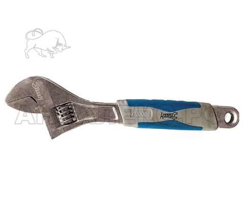 Ключ разводной Hardax 250мм.двухкомпонентная ручка