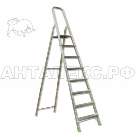 Стремянка 8ст , сталь/алюминий, 177см