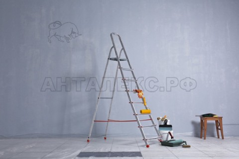 Стремянка 8ст , сталь/алюминий, 177см