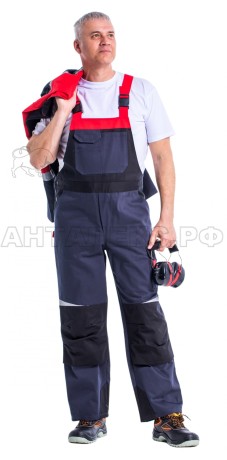 Костюм ФАВОРИТ-МЕГА-АНТАЛЕКС  сер.черн.красн., куртка/ПК,100% ХБ, р,52-54/5-6