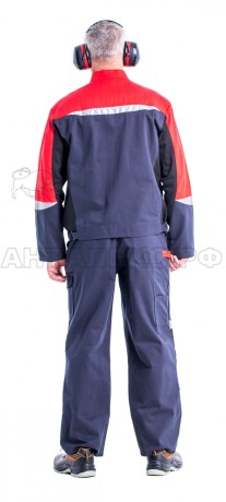 Костюм ФАВОРИТ-МЕГА-АНТАЛЕКС  сер.черн.красн., куртка/ПК,100% ХБ, р,52-54/5-6