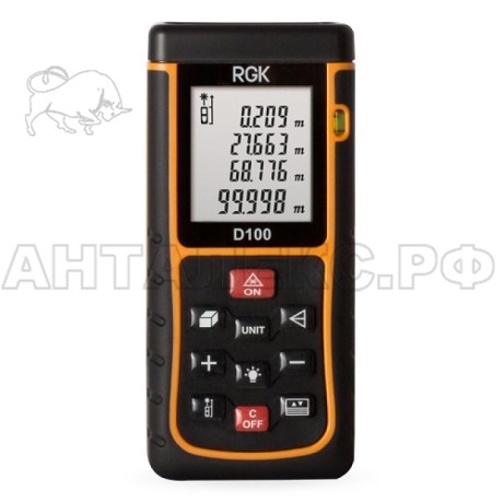 Лазерный дальномер-рулетка RGK D-100