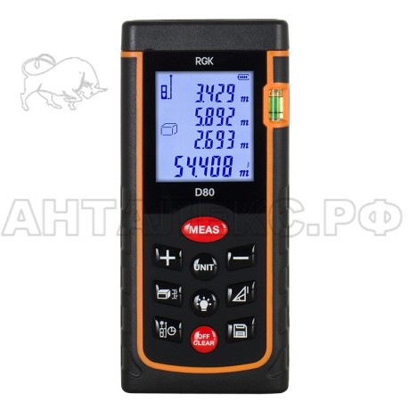 Лазерный дальномер-рулетка RGK D-80