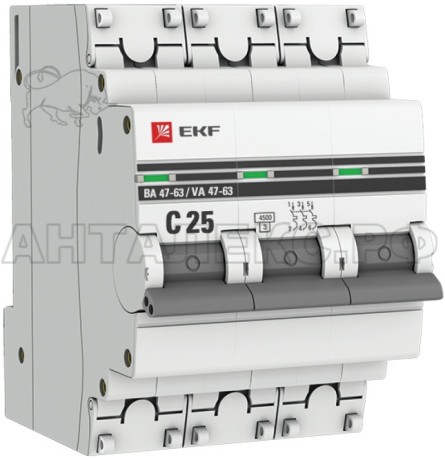Авт. выкл ВА47-63 3П 25А EKF