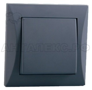 Выключатель одноклавишный,черный
