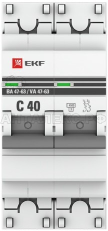 Авт. выкл ВА47-63 2П 40А EKF