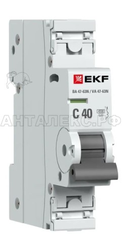 Авт. выкл ВА47-63 1П 40А EKF