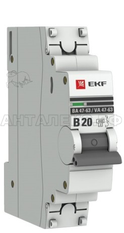 Авт. выкл ВА47-63 1П 20А EKF