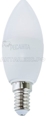 Лампа Ресанта, светодиодная LL-R-C37-6W-230-4K-E14 (свеча, 6Вт, нейтр., Е14)