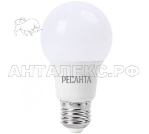 Лампа Ресанта светодиодная LL-R-A65-15W-230-3K-E27 (груша, 15Вт, тепл., Е27)