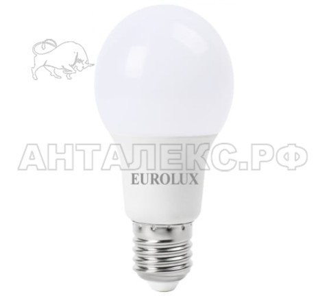 Лампа Eurolux, светодиодная LL-E-A60-7W-230-2,7K-E27 (груша, 7Вт, тепл., Е27)