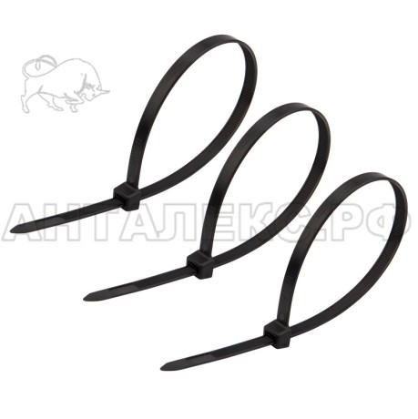 Хомуты нейлоновые, черные, 150х2,5мм 100шт., (уп.)
