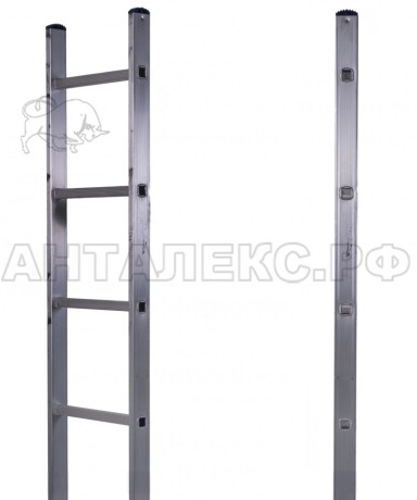 Лестница STAIRS 1секц.  1х4 ступеней  алюминий