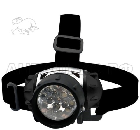 Фонарь налобный Sturm!, 16 LED, 4 режима, 31лм