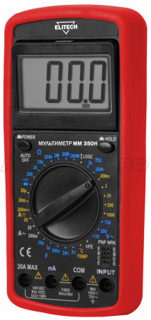 Мультиметр Elitech ММ 350Н, код 204883