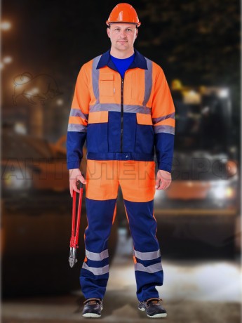 Костюм ТРАССА-М4-АНТАЛЕКС с пк оранжсин. 52-543-4 люверсы