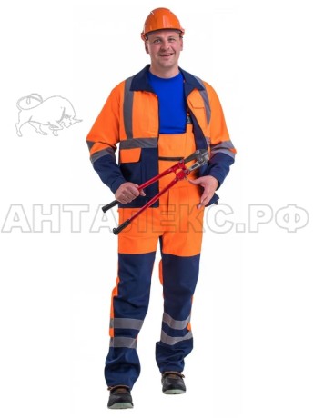 Костюм ТРАССА-М4-АНТАЛЕКС с пк оранжсин. 52-543-4 люверсы