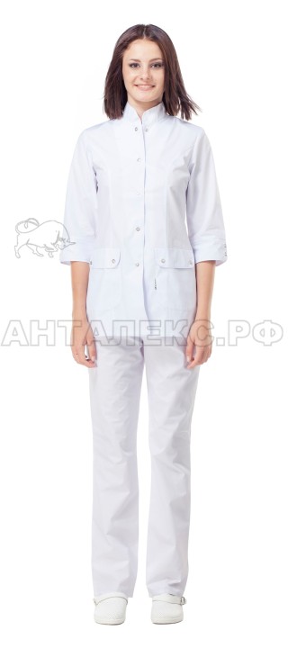 Костюм мед.женский белый №71.1 48/170