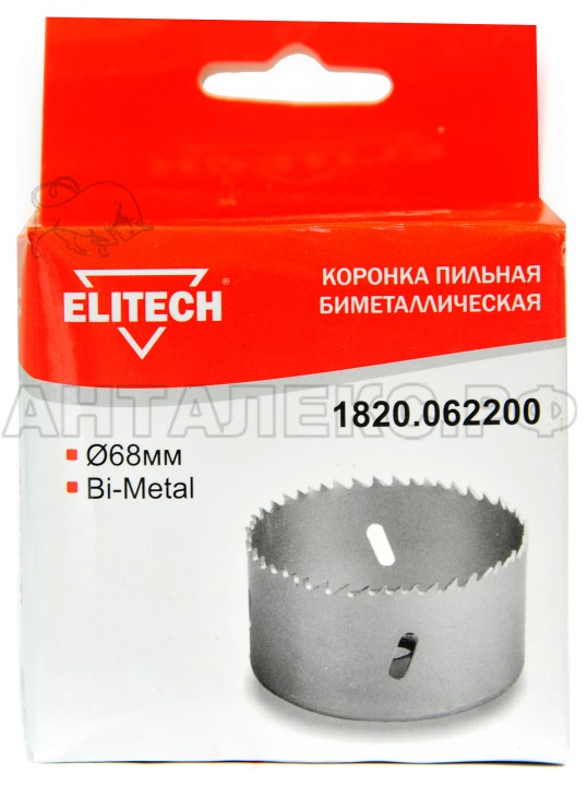 Цифенбор Elitech 1820.062200 , Bi-Metal, ?68мм.