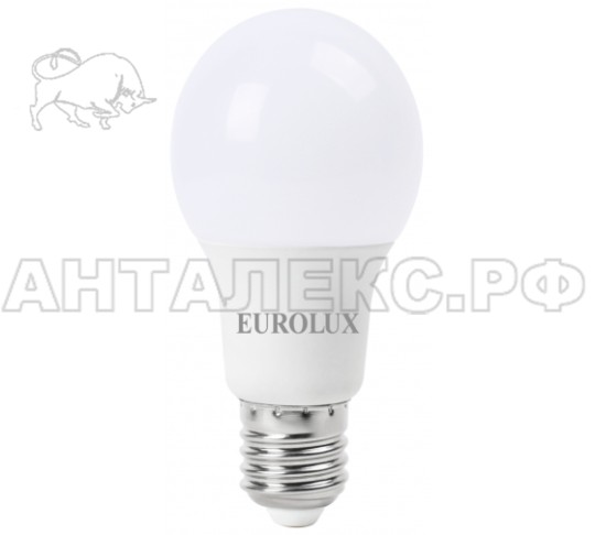 Лампа Eurolux, светодиодная LL-E-A60-7W-230-4K-E27 (груша, 7Вт, нейтр., Е27