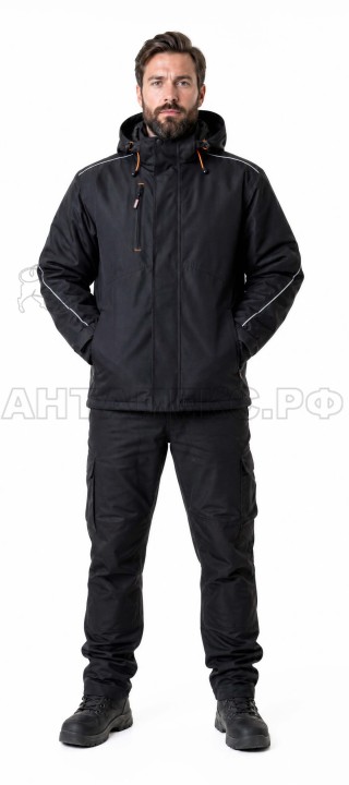 Куртка утепленная URBAN, цв. черный, р.56-58 (XL)