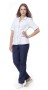 Костюм мед.женский бел/т.син. №18.2 48/170