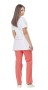 Костюм мед.женский бел/красн. №67.1 48/170
